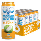 C2O Mango Coconut Water can front for fresh flavor and natural hydration.