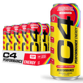 C4 Cosmic Rainbow can front view highlighting zero sugar energy for workouts