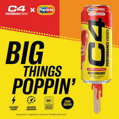 C4 Energy Popsicle grape flavor can for a refreshing sugar-free boost.