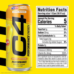 Close-up of C4 Energy label highlighting 200 mg caffeine boost.