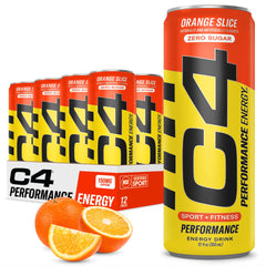 C4 Orange Slice can for a quick pre-workout energy boost with zero sugar.