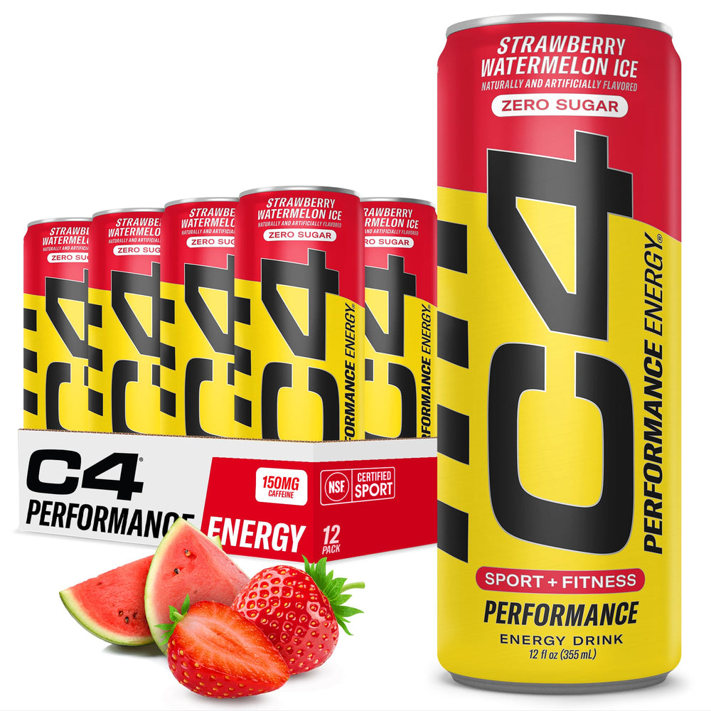 C4 Strawberry Watermelon Ice can delivers an energizing workout flavor