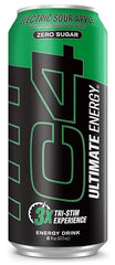 C4 Ultimate Energy Electric Sour Apple close-up showcasing refreshing, sugar-free taste