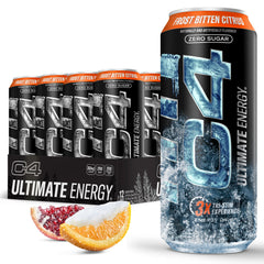C4 Ultimate Frost Bitten Citrus can front showing bold energy