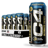 C4 Ultimate WWE Ruthless Raspberry pack shot showing zero sugar and bold flavor.