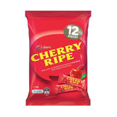 Cadbury Cherry Ripe bite-size mini bars in rich dark chocolate for a quick afternoon treat.