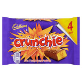 Cadbury Crunchie four-bars pack for sharing and gifting with British honeycomb flavor.