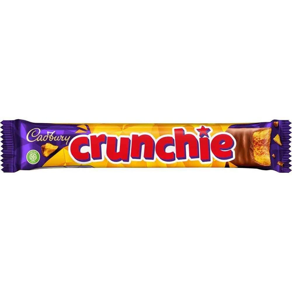 Cadbury Crunchie pack of 12 bars on display, ideal for sharing at gatherings.