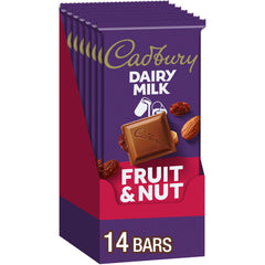 Cadbury Dairy Milk Fruit & Nut bar with raisins and almonds for a quick treat