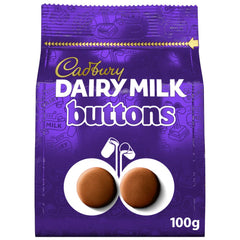 Cadbury Dairy Milk Giant Buttons bag showing melt-in-your-mouth chocolate, ideal for sharing.
