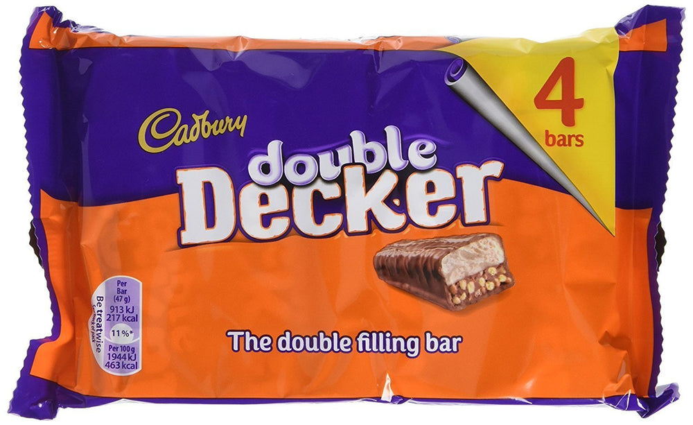 Cadbury Double Decker 4-pack for sharing and on-the-go snacking.