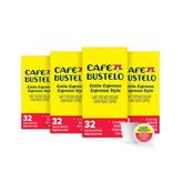 Cafe Bustelo Espresso Style dark roast pods box for bold mornings.