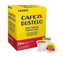 Cafe Bustelo espresso-style K-Cup pod for bold, convenient coffee anytime.