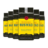 Cafe Bustelo Supreme whole bean pack six bags ideal for versatile home grinding.