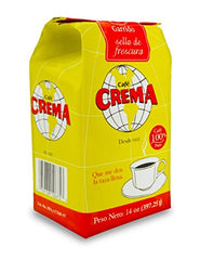 Cafe Crema medium roast coffee bag in a cozy setup, balanced acidity in every brew.