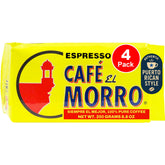 Cafe El Morro dark roast espresso ground coffee bag seals freshness