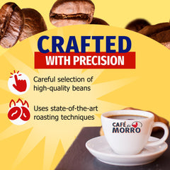 Vacuum sealed Cafe El Morro coffee keeps aroma intact