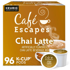 Cafe Escapes Chai Latte K-Cup packaging for a cozy tea moment