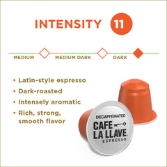 Aluminum capsules from Cafe La Llave protecting aroma and flavor