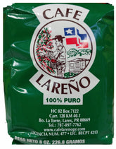 Cafe Lareño Puerto Rican coffee 8 oz bag, premium aroma for a smooth morning ritual.