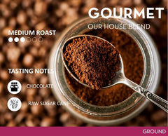 Cafe Quindio Excelso Arabica beans closeup highlighting premium quality