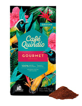 Cafe Quindio 12oz bag of Excelso Ground Arabica for balanced everyday coffee.