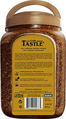 Café TASTLÉ Gold freeze-dried coffee granules close-up highlighting fast dissolve and quality beans.