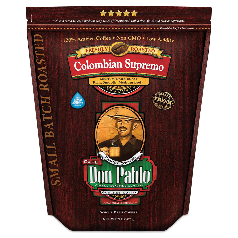 Cafe Don Pablo Colombian Supremo beans for rich, smooth brewing morning