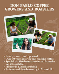 Cafe Don Pablo Subtle Earth label closeup showing Honduran origin.