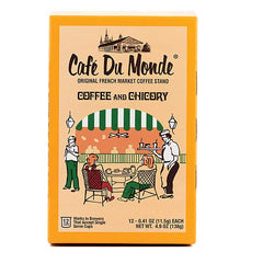 Cafe Du Monde coffee and chicory pods box ready for a quick morning brew
