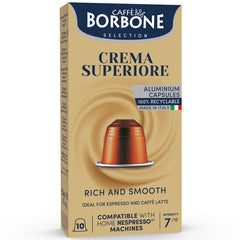 Caffè Borbone Crema Superiore aluminum capsules ready for use