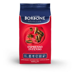 Caffè Borbone Espresso Intenso whole-bean bag for bold aroma and versatile brewing.