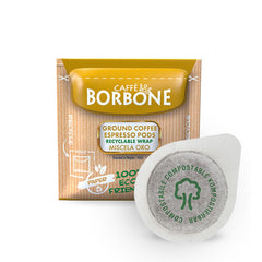 Caffè Borbone Gold Blend espresso pod 44mm for quick, balanced espresso.