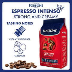 Caffè Borbone Italian-roast Neapolitan-origin beans showcase heritage and deep flavor.