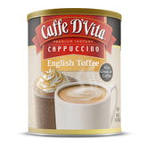 Caffe D'Vita English Toffee Cappuccino can front, quick indulgence for busy days