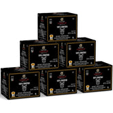 Caffe Garibaldi Sumatran coffee pods showing bold dark roast aroma for mornings