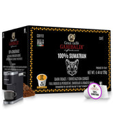Caffè Garibaldi Sumatran coffee pods ready for Keurig brewers for bold aroma.