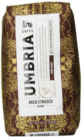 CAFFÈ UMBRIA Arco Etrusco blend bag with fudge notes for a bold morning cup.