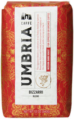 Caffè Umbria Fresh Seattle Bizzarri Blend bag showing premium whole beans for versatile brewing at home