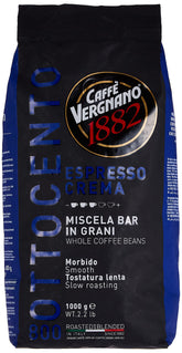 Caffè Vergnano 1882 Crema 800 espresso beans with balanced crema and aroma.