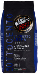 Caffè Vergnano 1882 Crema 800 espresso beans with balanced crema and aroma.