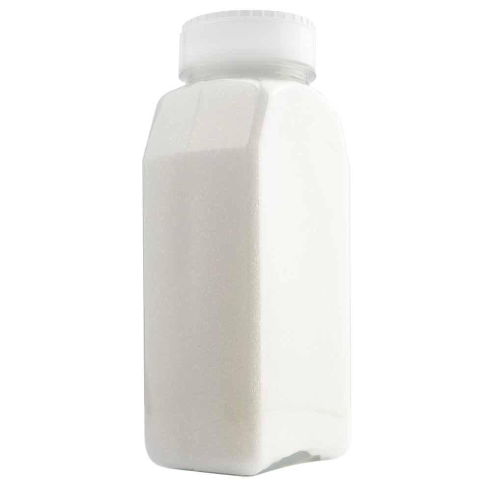 Cake Mate 33oz white sanding sugar jar ready for decorating sparkle