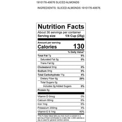 California sliced almonds close-up, perfect for topping oatmeal and salads.