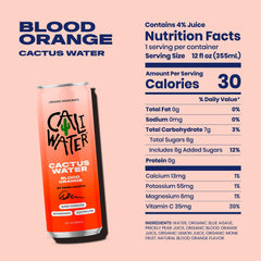 Caliwater bottle being poured to reveal Blood Orange flavor