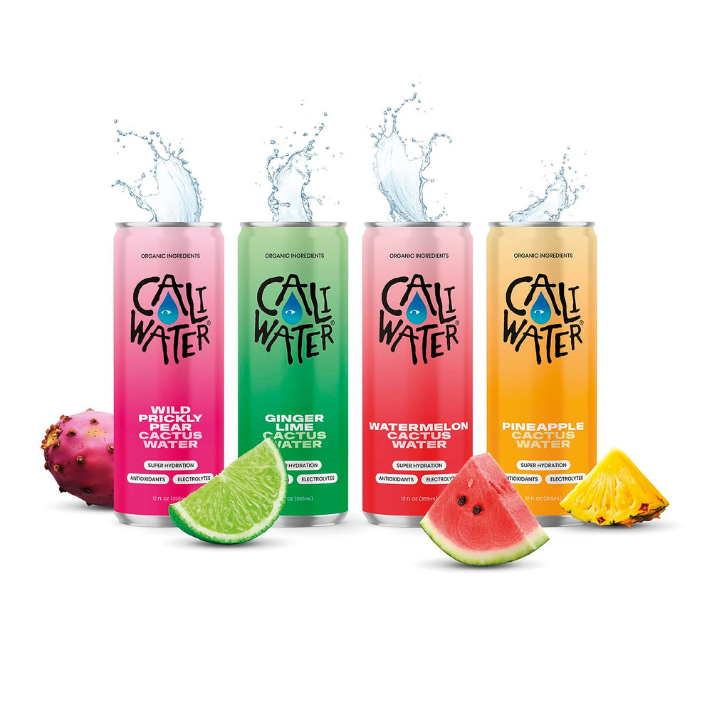Caliwater Ginger Lime can on a clean surface, offering on-the-go hydration