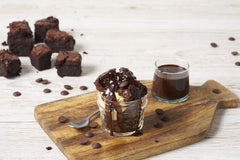 Close-up of glossy Callebaut callets showing smooth melting potential for recipes.