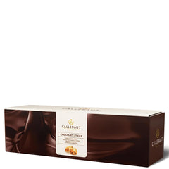 Callebaut Bittersweet chocolate croissant sticks offer rich cocoa for coffee pairing or dessert topping.