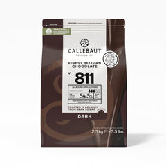 Callebaut Recipe No. 811 dark chocolate block for professional desserts