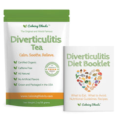 Calming Blends Diverticulitis Tea pack ready to brew for gentle digestive comfort.