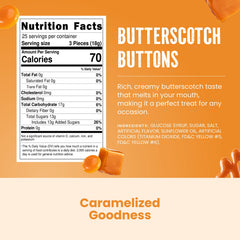 Cambie Butterscotch Hard Candy wrapped pieces for on-the-go enjoyment.